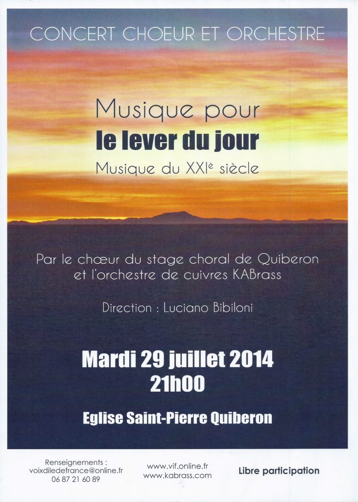 Affiche Quiberon 29-07-2014