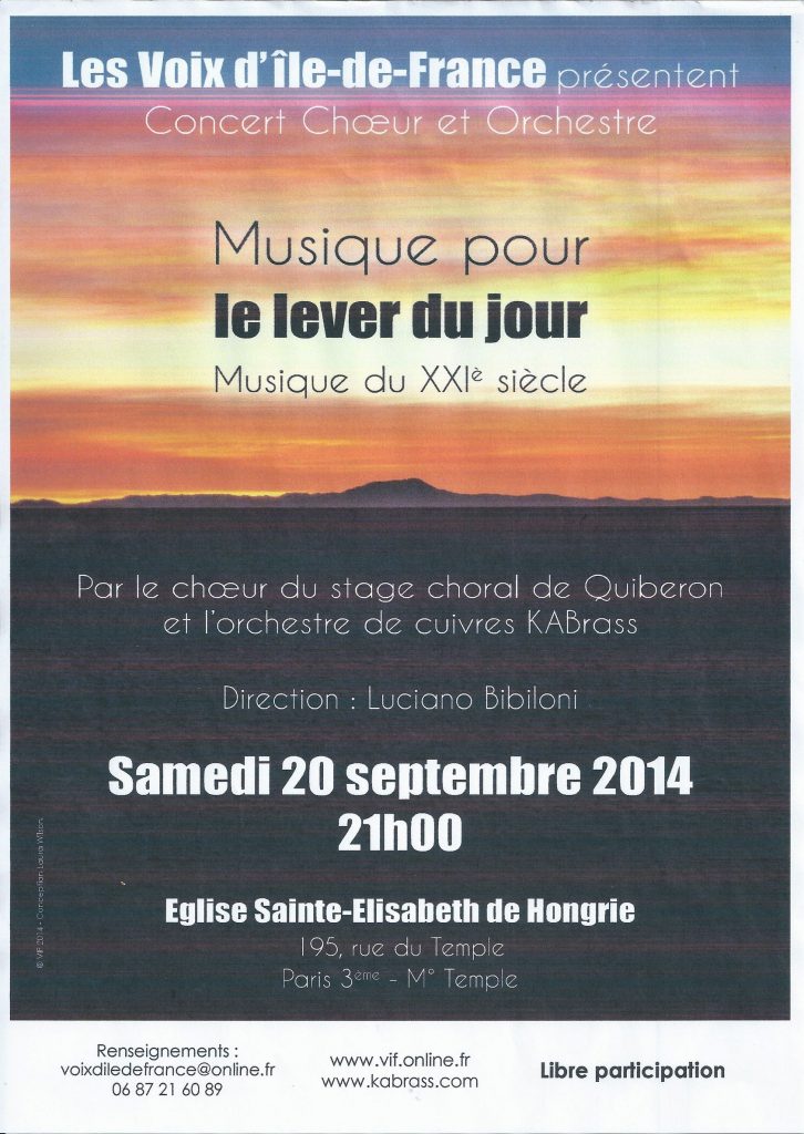 Affiche Ste Elisabeth 20-09-2014